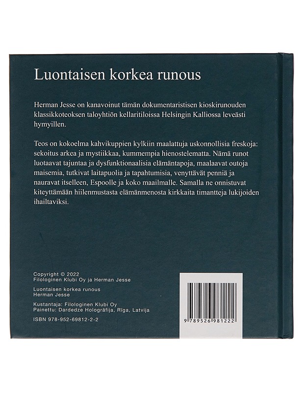 Luontaisen karkea korkea runous - Herman Jesse - Runot ja näytelmät - 10105250034 - 1