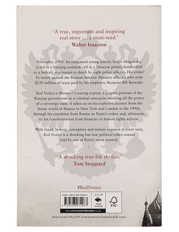 Red Notice: How I Became Putin's No. 1 Enemy - Bill Browder - Elämäkerrat ja muistelmat - 10105250043 - 1