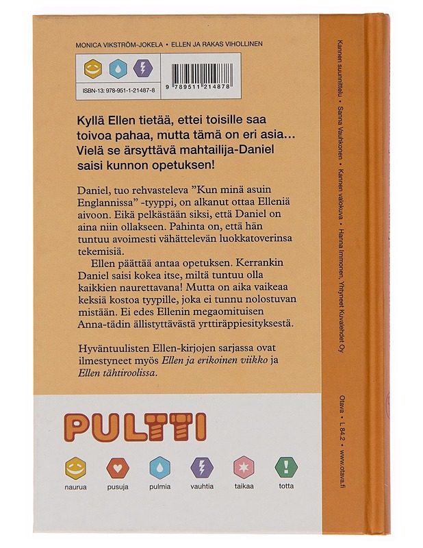 Ellen ja rakas vihollinen - Monica Vikström-Jokela - Lastenkirjat - 10105250796 - 1