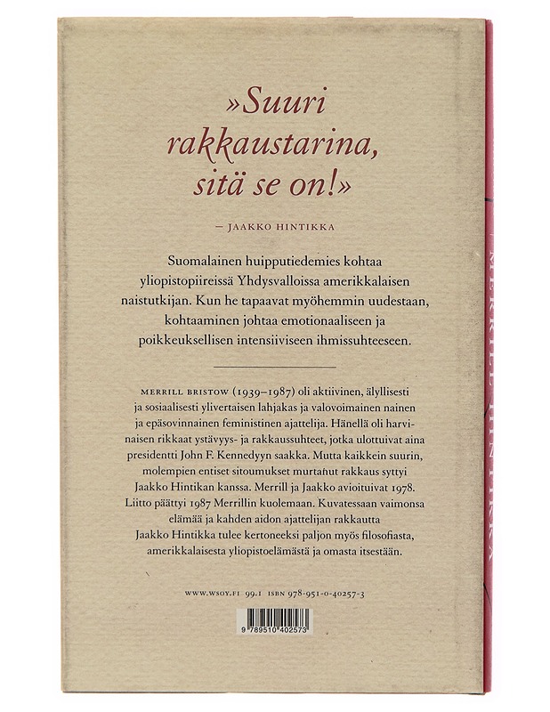 Hän valitsi nimekseen Merrill Hintikka - Jaakko Hintikka - Elämäkerrat ja muistelmat - 10105251009 - 1