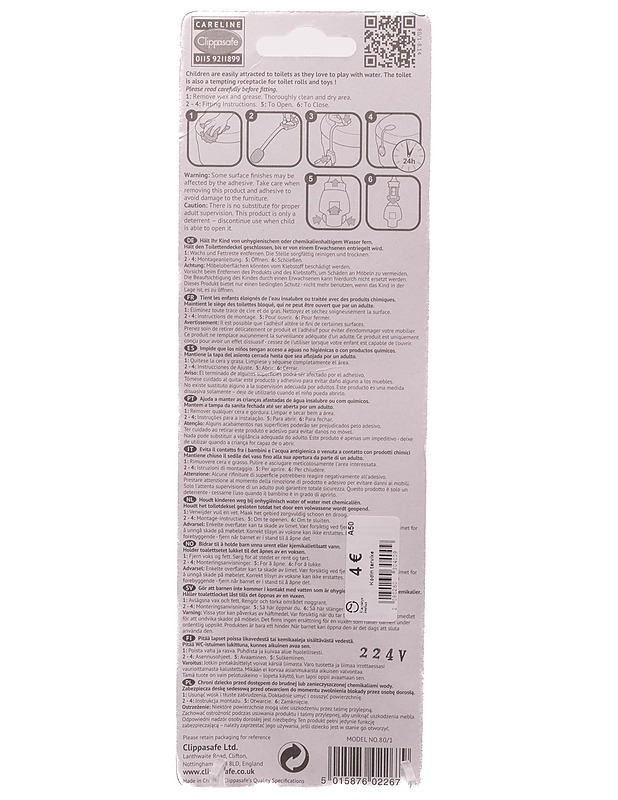 CLIPPASAFE WC-lukkosalpa - Muut urheiluvälineet ja vapaa-aika - 10105251756 - 1