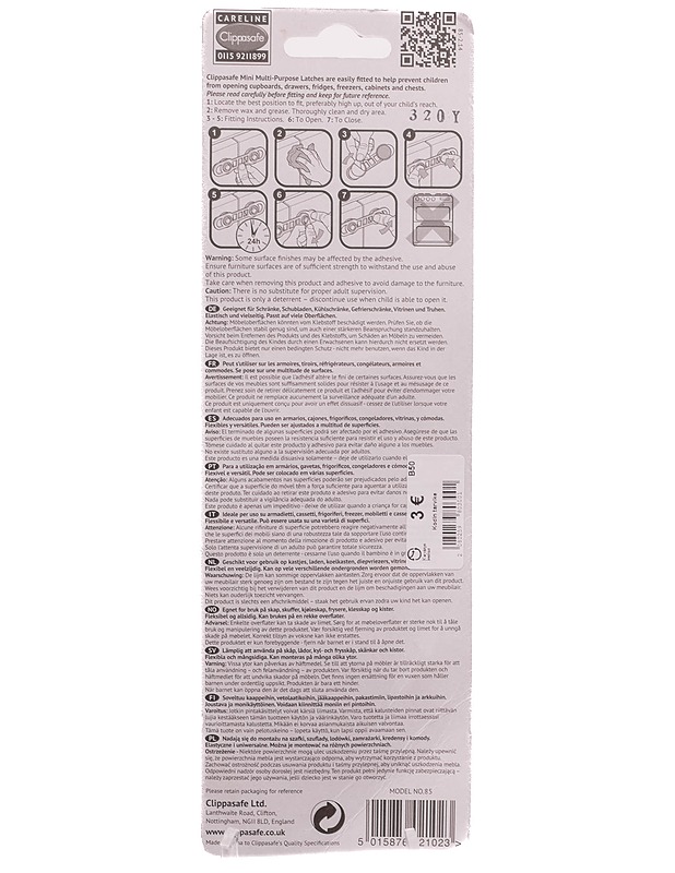 CLIPPASAFE Pienikokoinen Monitoimisalpa - Muut urheiluvälineet ja vapaa-aika - 10105251770 - 1