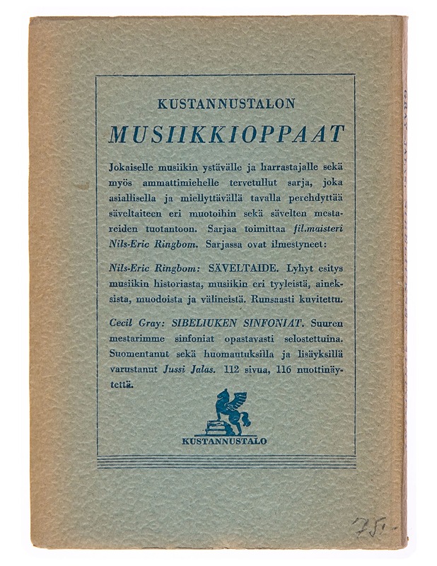 Sibeliuksen sinfoniat - Cecil Gray - Musiikki- ja elokuvakirjat - 10105251796 - 1