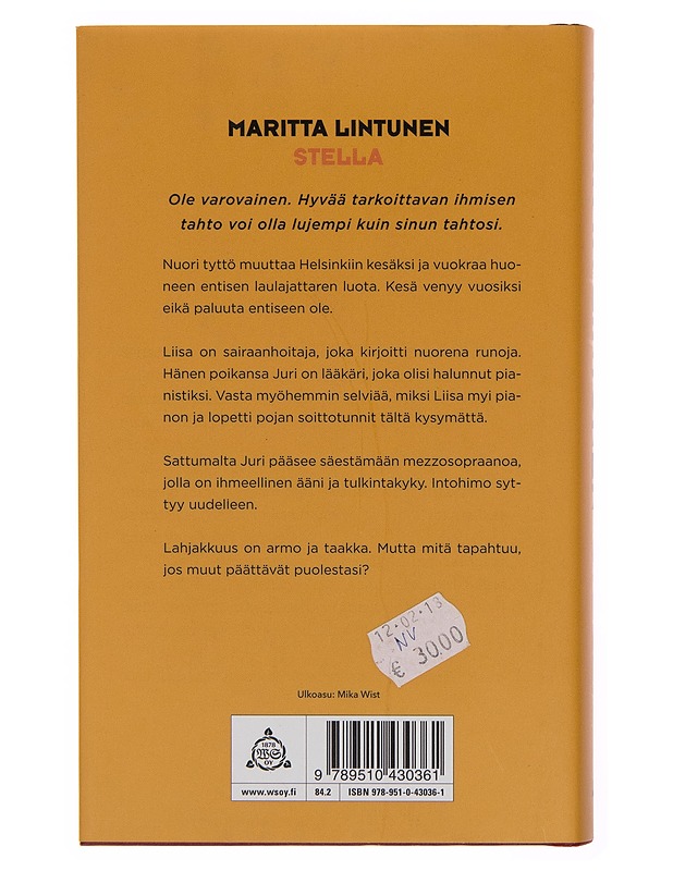 Stella - Maritta Lintunen - Romaanit ja novellit - 10105252598 - 1