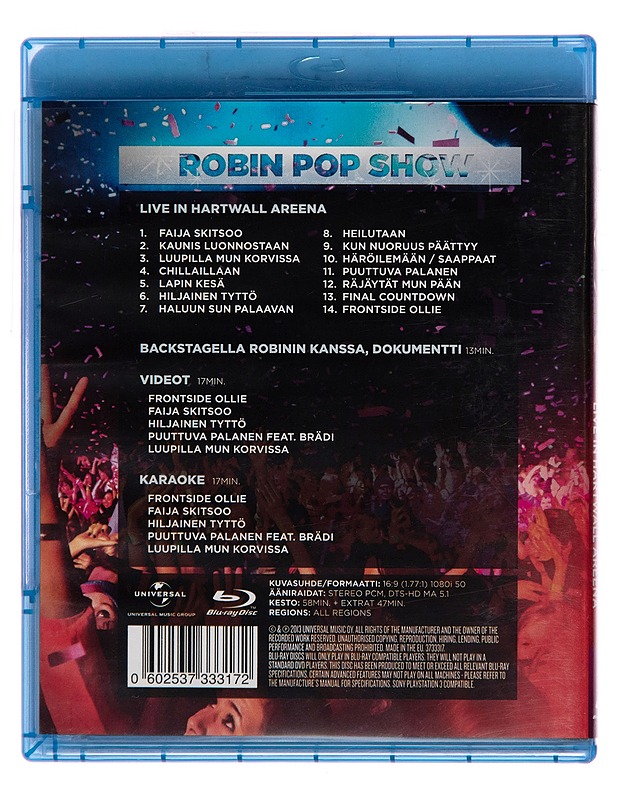 Robin Pop Show : Live in Hartwall Areena - Blu-ray - Blu-ray-levyt - 10105253271 - 1