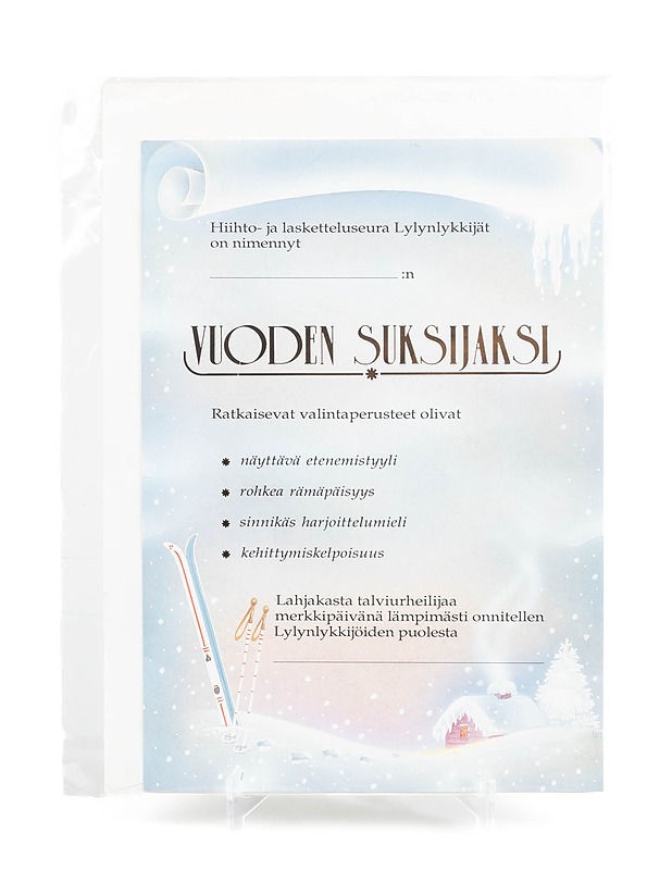 Diplomi Vuoden Suksijaksi - Askartelu - 10105253545 - 0