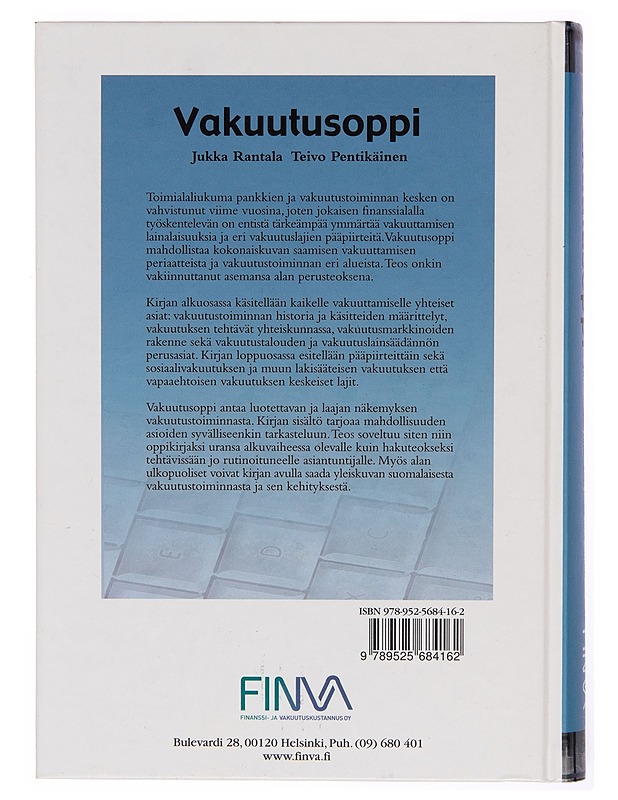 Vakuutusoppi - Jukka Rantala, Teivo Pentikäinen - Tietokirjat ja oppaat - 10105253805 - 1