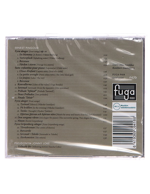 Annikka Konttori-Gustafsson - Ernest Pingoud : vocal and piano music - CD - CD-levyt - 10105253984 - 1