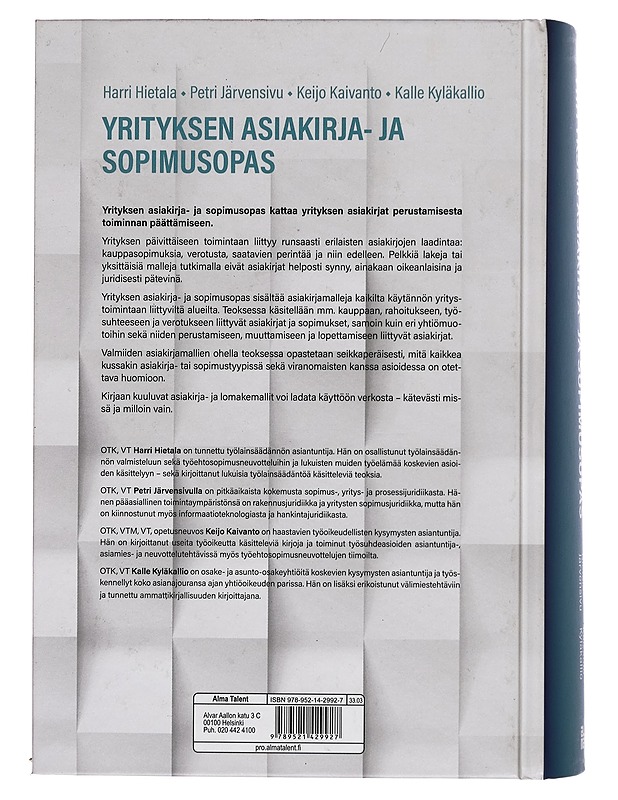 Yrityksen asiakirja- ja sopimusopas - Tietokirjat ja oppaat - 10105254182 - 1
