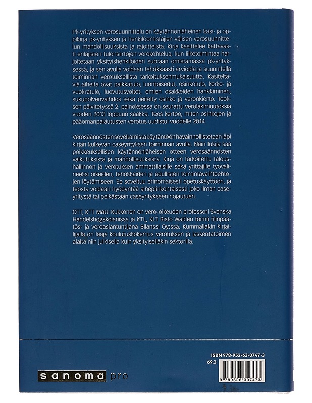 Pk-yrityksen verosuunnittelu - Matti Kukkonen, Risto Walden - Tietokirjat ja oppaat - 10105254406 - 1