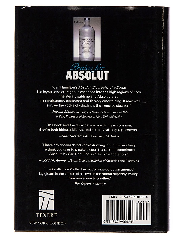 Absolut : biography of a bottle - Carl Hamilton - Elämäkerrat ja muistelmat - 10105254482 - 1