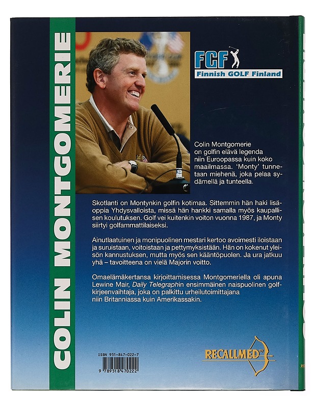 Golflegenda - Colin Montgomerie - Harrastekirjat - 10105254845 - 1
