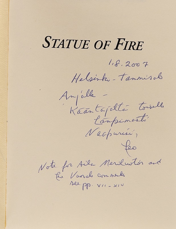 Statue of fire - Aila Meriluoto - Runot ja näytelmät - 10105255456 - 2