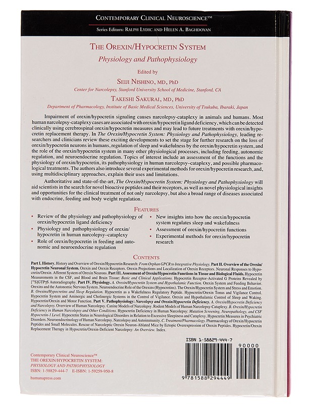 The Orexin/Hypocretin System: Physiology and Pathophysiology - Tietokirjat - 10105255739 - 1