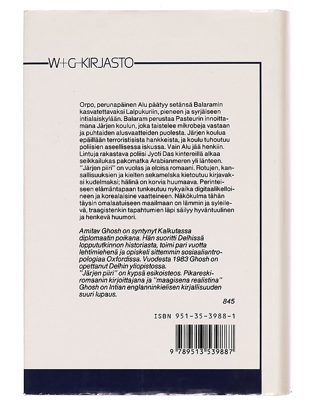 Järjen piiri / romaani - Amitav Ghosh - Kaunokirjallisuus - 10105255839 - 1