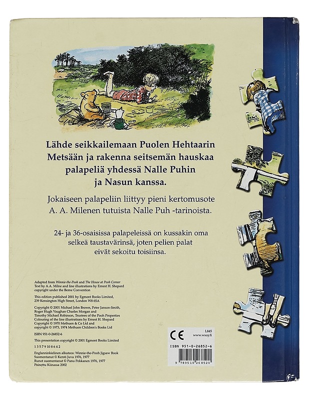 Nalle Puhin palapelikirja - A. A. Milne - Lastenkirjat - 10105255844 - 1