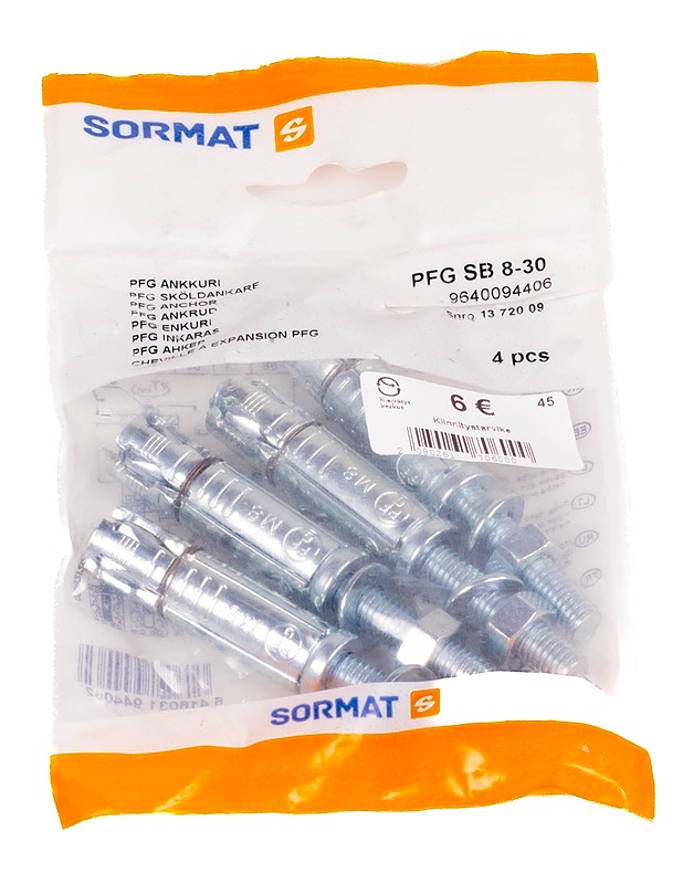 SORMAT PFG SB 8-30, 4 kpl - Rakennustarvikkeet - 10105257101 - 0