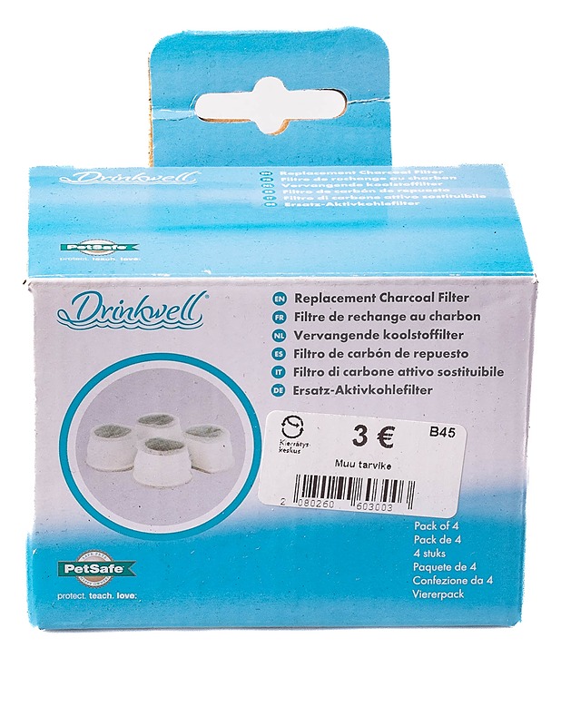 PetSafe Drinkwell aktiivihiilisuodatin keraamisiin juomalähteisiin 4kpl - Lemmikkitarvikkeet - 10105257124 - 0