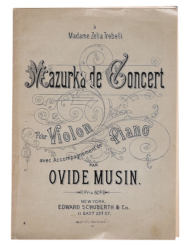 Mazurka de concert : pour violon avec accompagnement de piano - Ovide Musin - Musiikki- ja elokuvakirjat - 10105257673 - 0