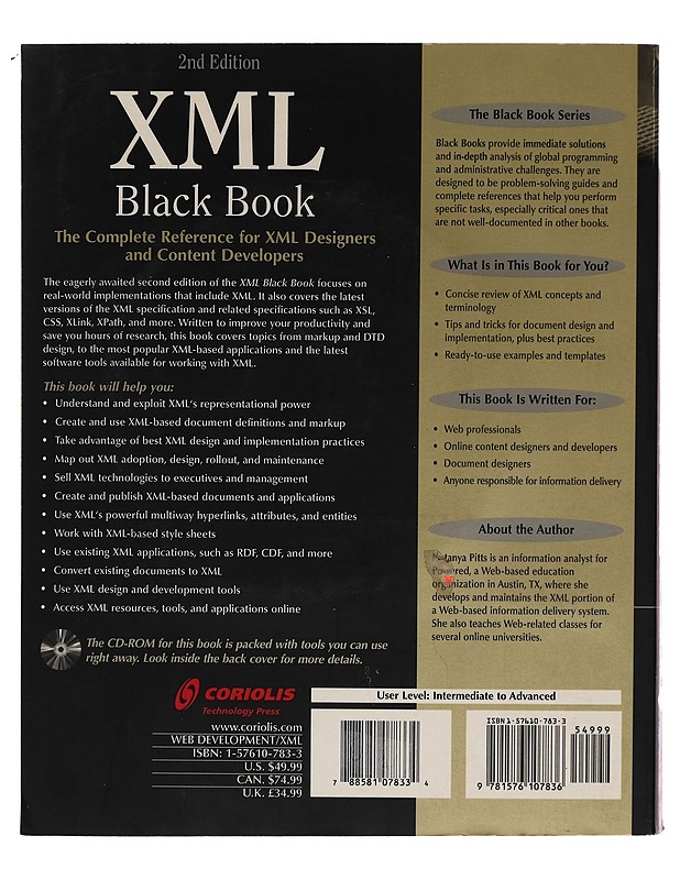 XML black book - Natanya Pitts-Moultis - Tietokirjat ja oppaat - 10105257681 - 1