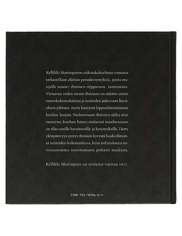 Tunteisiin sidottu - Kyllikki Martinpuro - Runot ja näytelmät - 10105258671 - 1