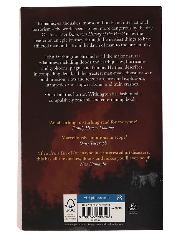 A disastrous history of the world - John Withington - Historiakirjat - 10105258796 - 1