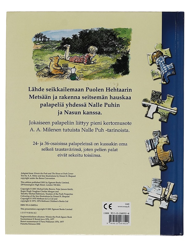 Nalle Puhin palapelikirja - Milne, A. A. - Lastenkirjat - 10105259145 - 1