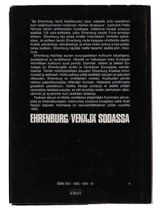 Venäjä sodassa : kesäkuu 1941 - toukokuu 1942 - Ilja Ehrenburg - Tietokirjat ja oppaat - 10105259224 - 1