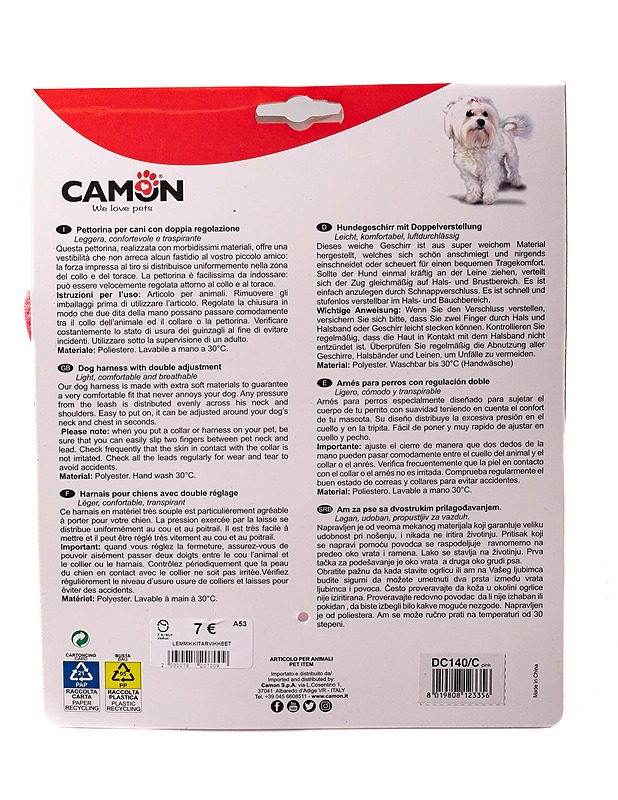 Camon Valjas pinkki koko M - Lemmikkitarvikkeet - 10105259634 - 1