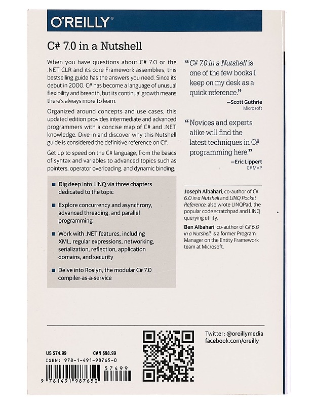 C# 7.0 in a nutshell : the definitive reference - Joseph Albahari - Tietokirjat ja oppaat - 10105260144 - 1