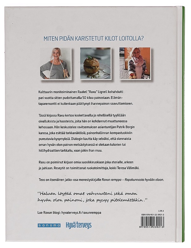 Raxun rinnalla : kohti pysyvää painonhallintaa - Raakel Lignell - Tietokirjat ja oppaat - 10105260991 - 1