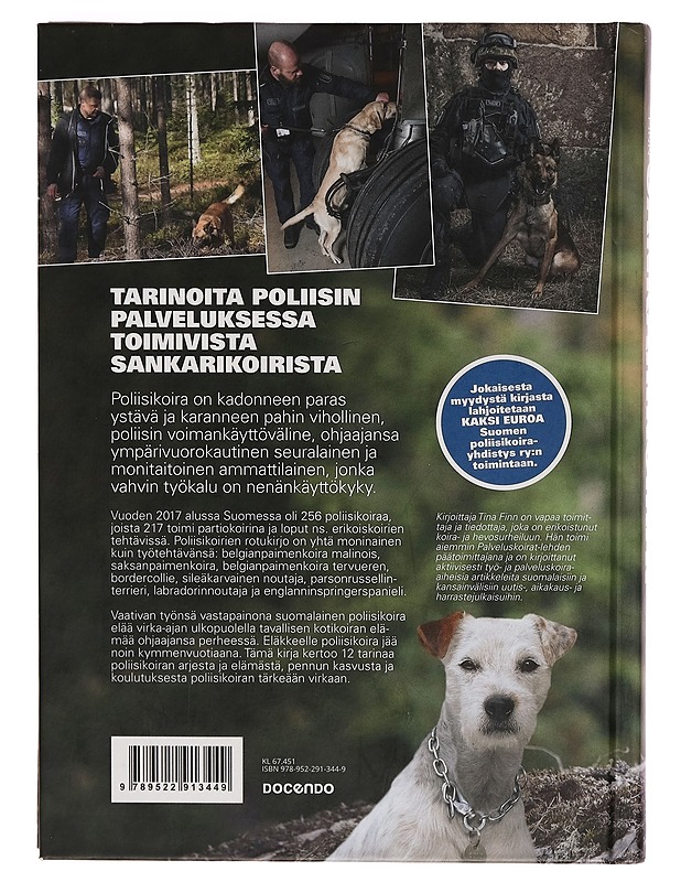 Sankarikoirat : tarinoita poliisikoirien arjesta - Tina Finn - Lemmikki- ja luontokirjat - 10105261300 - 1
