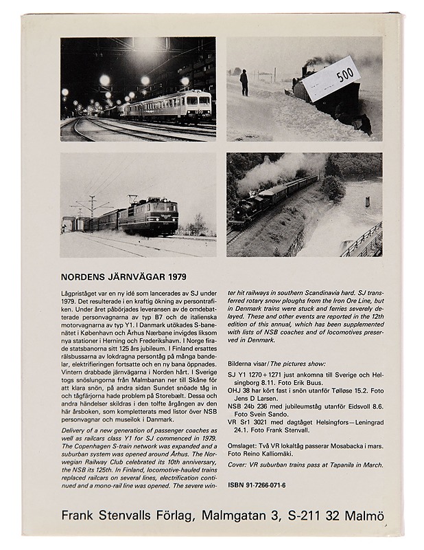 NORDENS JÄRNVÄGAR 1979 - Tietokirjat - 10105261954 - 1