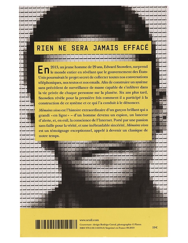 Mémoires vives - Edward Snowden - Elämäkerrat ja muistelmat - 10105262286 - 1
