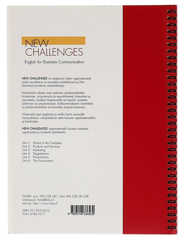 New challenges : English for business communications. Unit 5 - Catherine Bartlett - Tietokirjat ja oppaat - 10105262310 - 1