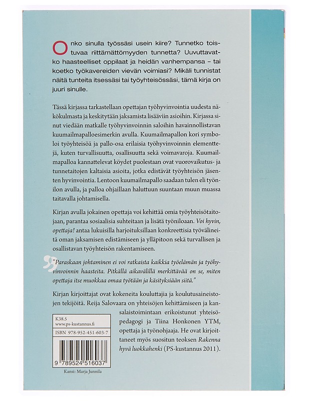 Voi hyvin, opettaja! - Reija Salovaara - Tietokirjat - 10105262720 - 1
