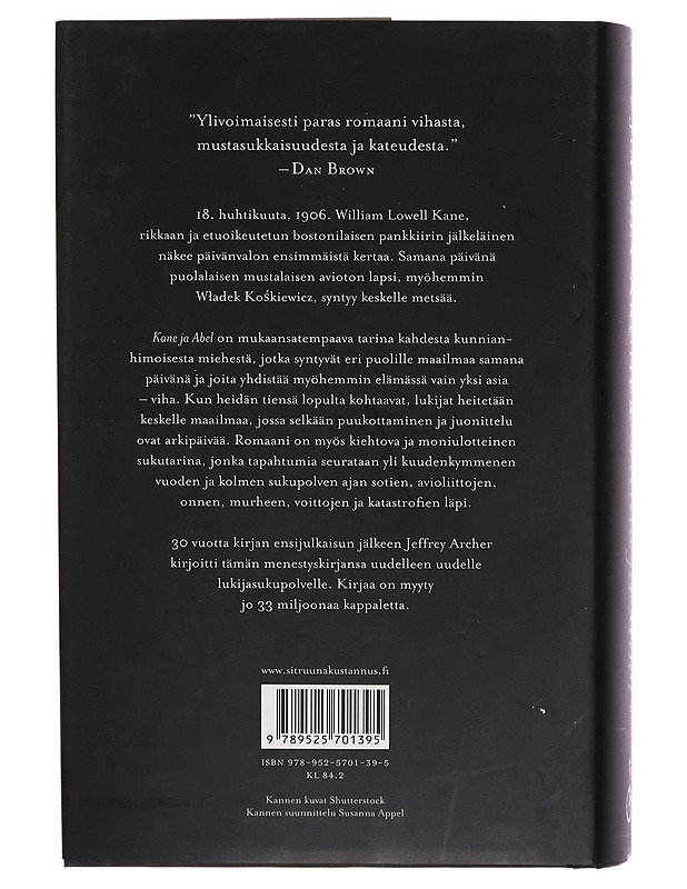 Kane ja Abel - Jeffrey Archer - Romaanit ja novellit - 10105263617 - 1