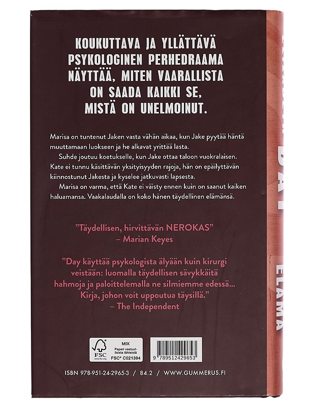Täydellinen elämä - Elizabeth Day - Kaunokirjallisuus - 10105263636 - 1