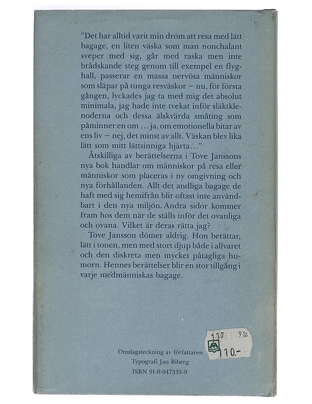 Resa med lätt bagage - Tove Jansson - Kaunokirjallisuus - 10105263747 - 1