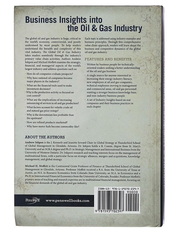 The global oil & gas industry : management, strategy, and finance - Andrew C. Inkpen - Tietokirjat ja oppaat - 10105263879 - 1