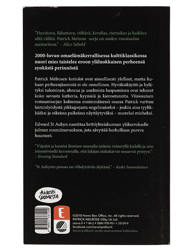 Loistava menneisyys : Patrick Melrosen tarina I-III - Edward St. Aubyn - Romaanit ja novellit - 10105263927 - 1