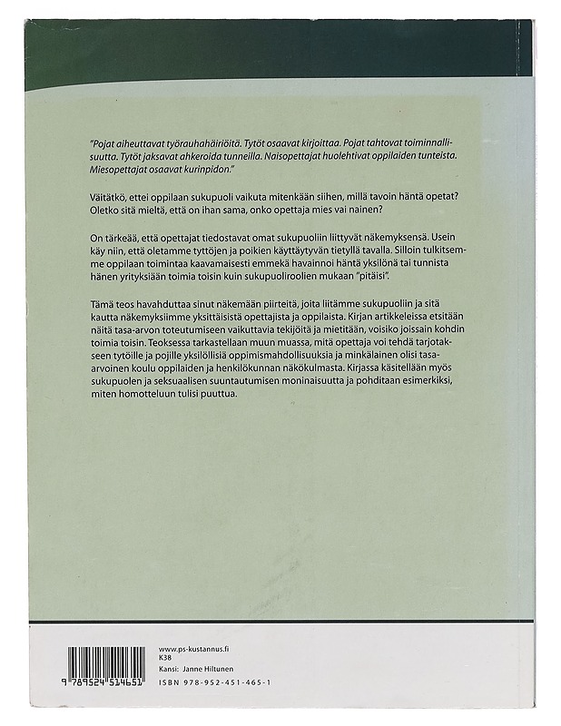 Sukupuoli ja tasa-arvo koulussa - Liisa Tainio - Tietokirjat - 10105264854 - 1