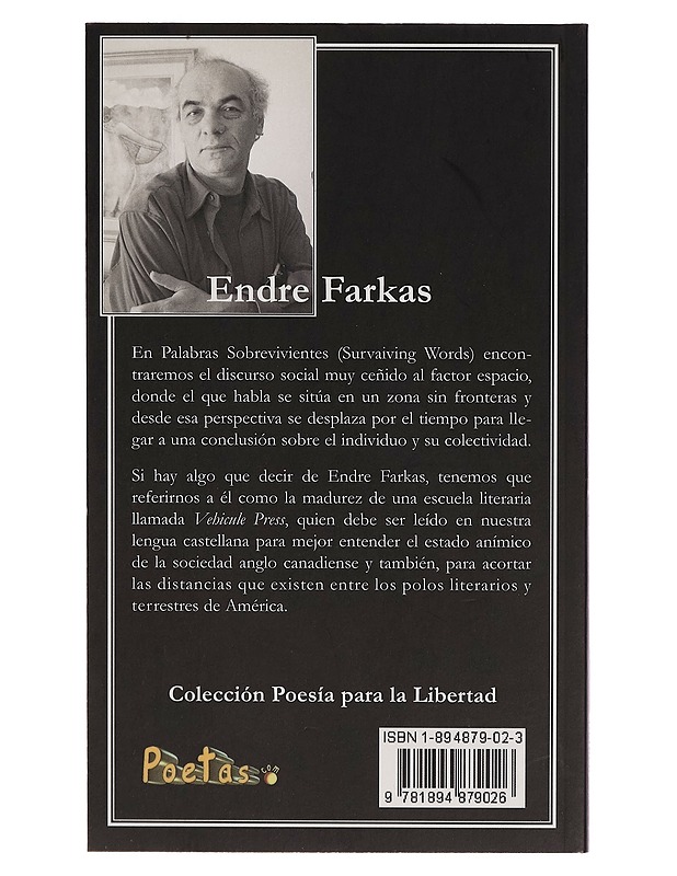 Palabras sobrevivientes - Endre Farkas - Runot ja näytelmät - 10105264855 - 1