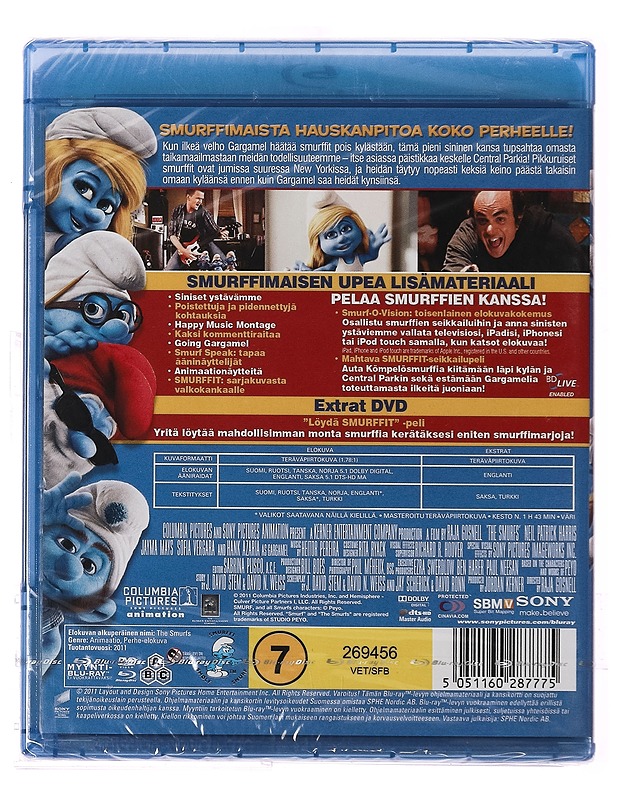 Smurffit - Blu-Ray + DVD - Blu-ray-levyt - 10105265558 - 1