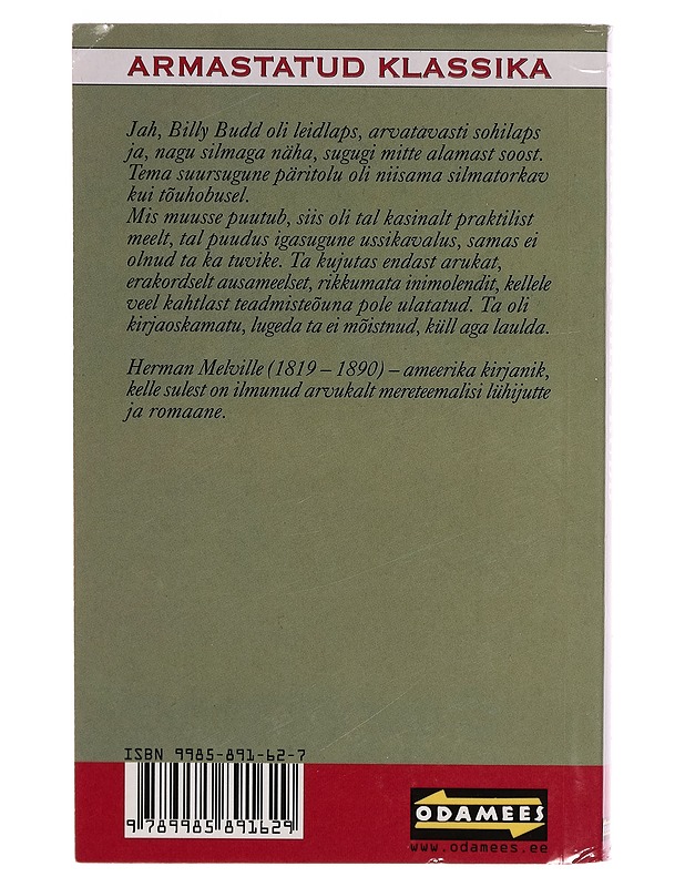 Meremees Billy Budd - Herman Melville - Romaanit ja novellit - 10105265662 - 1