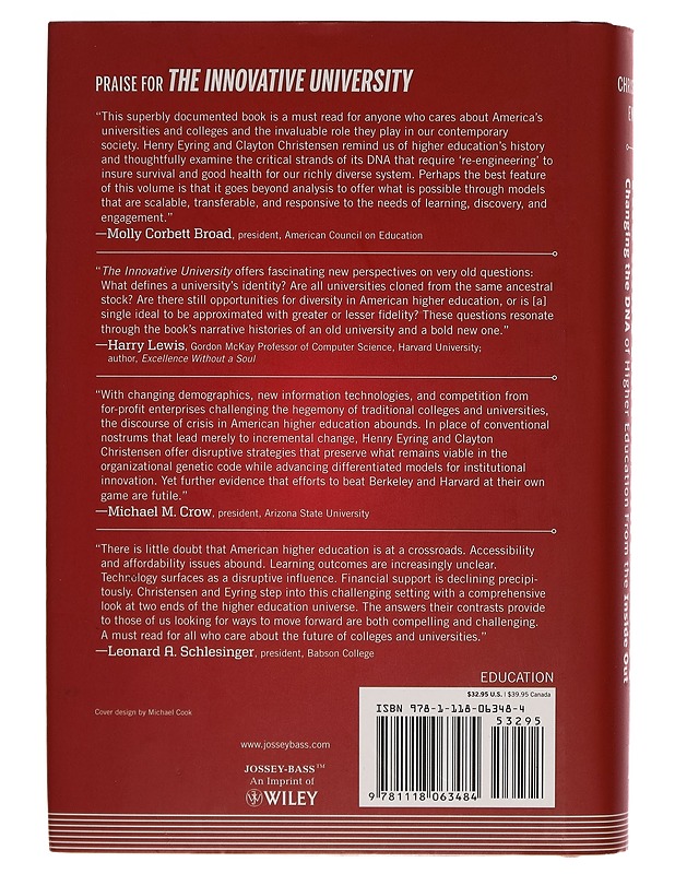 The innovative university - Clayton M. Christensen - Harrastekirjat - 10105266821 - 1