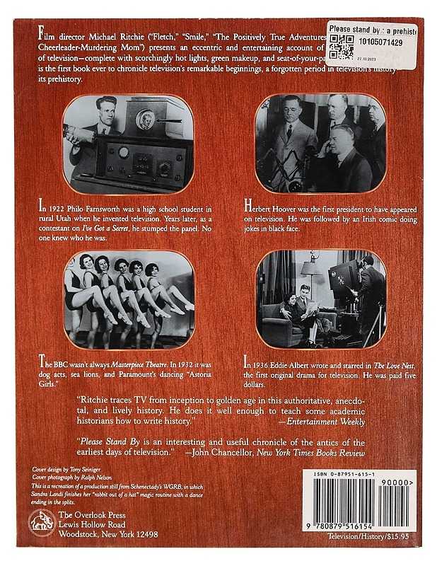 Please stand by : a prehistory of television - Michael Ritchie - Tietokirjat - 10105267000 - 1