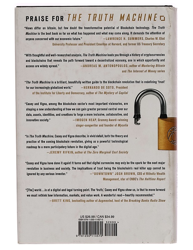 The truth machine : the blockchain and the future of everything - Michael J. Casey - Tietokirjat ja oppaat - 10105267140 - 1