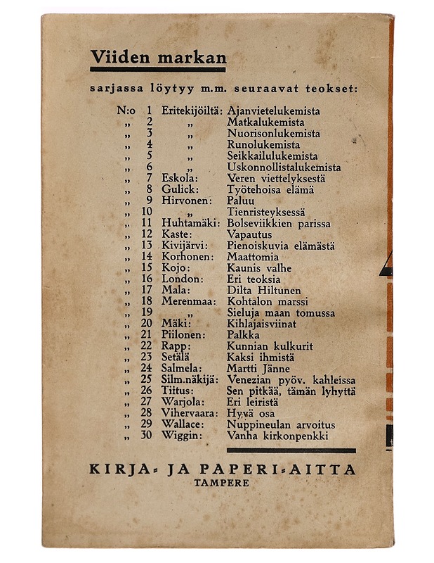 Kaksi ihmistä - Helmi Setälä - Romaanit ja novellit - 10105268003 - 1