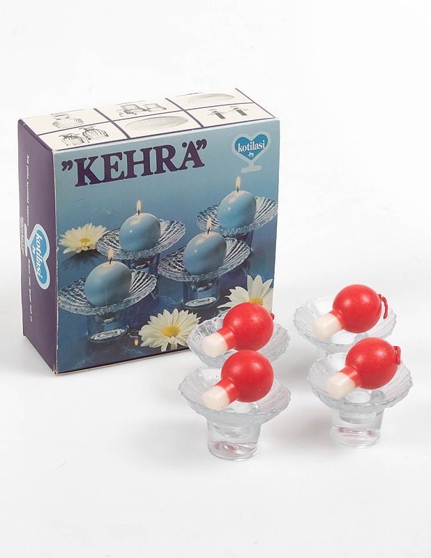 RIIHIMÄEN LASI Kehrä kynttilänjalat ja kynttilät, 4 kpl - Designsuosikit - 10105268253 - 0